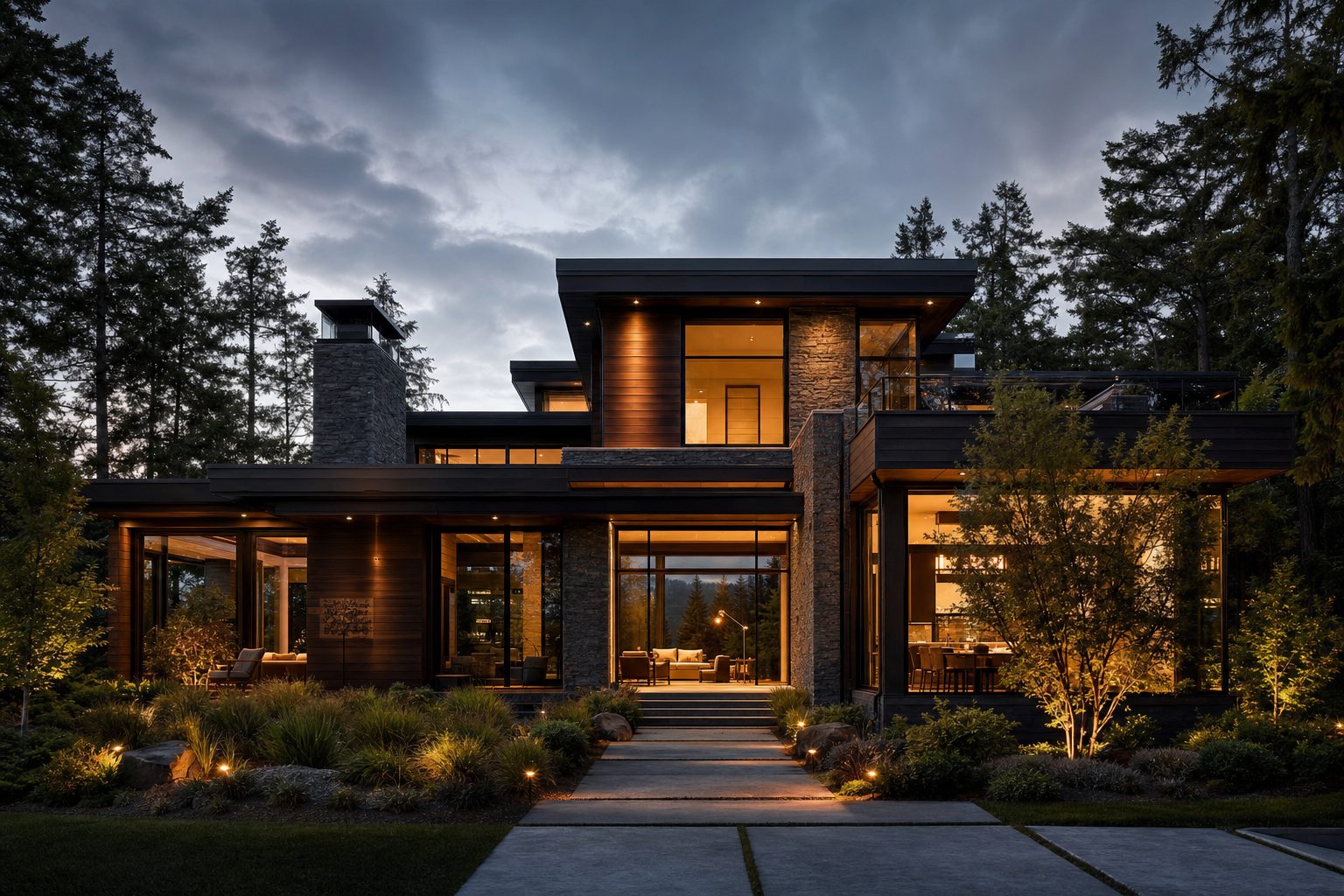Modern Pacific Northwest new construction home