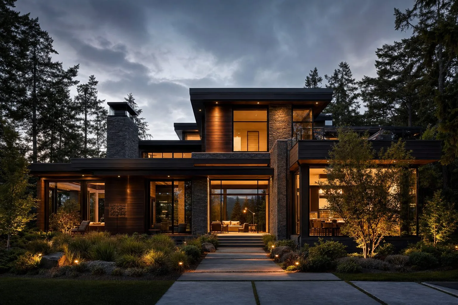 Modern Pacific Northwest new construction home