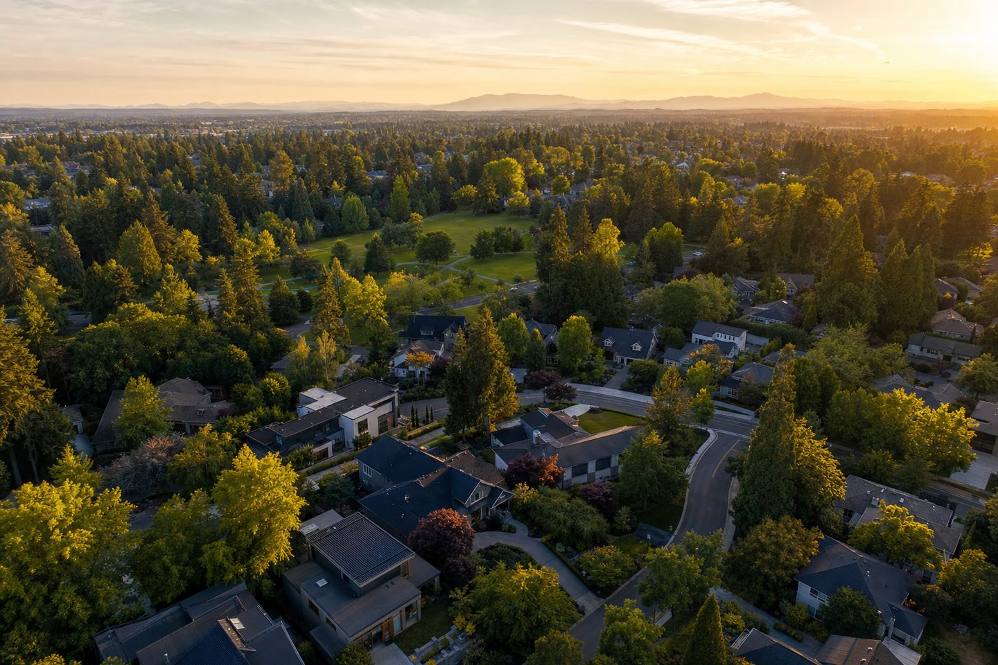 Tigard, Oregon residential neighborhood in the Washington County and Portland Metro area